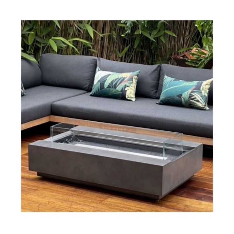 Outdoor Furniture Fire Pit Set - مجموعة أثاث خارجي حديثة من الفولاذ