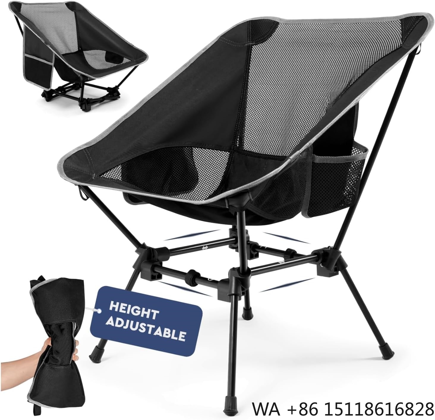 Outdoor Furniture Recliner Set - كرسي تخييم خفيف الوزن، كرسي تخييم