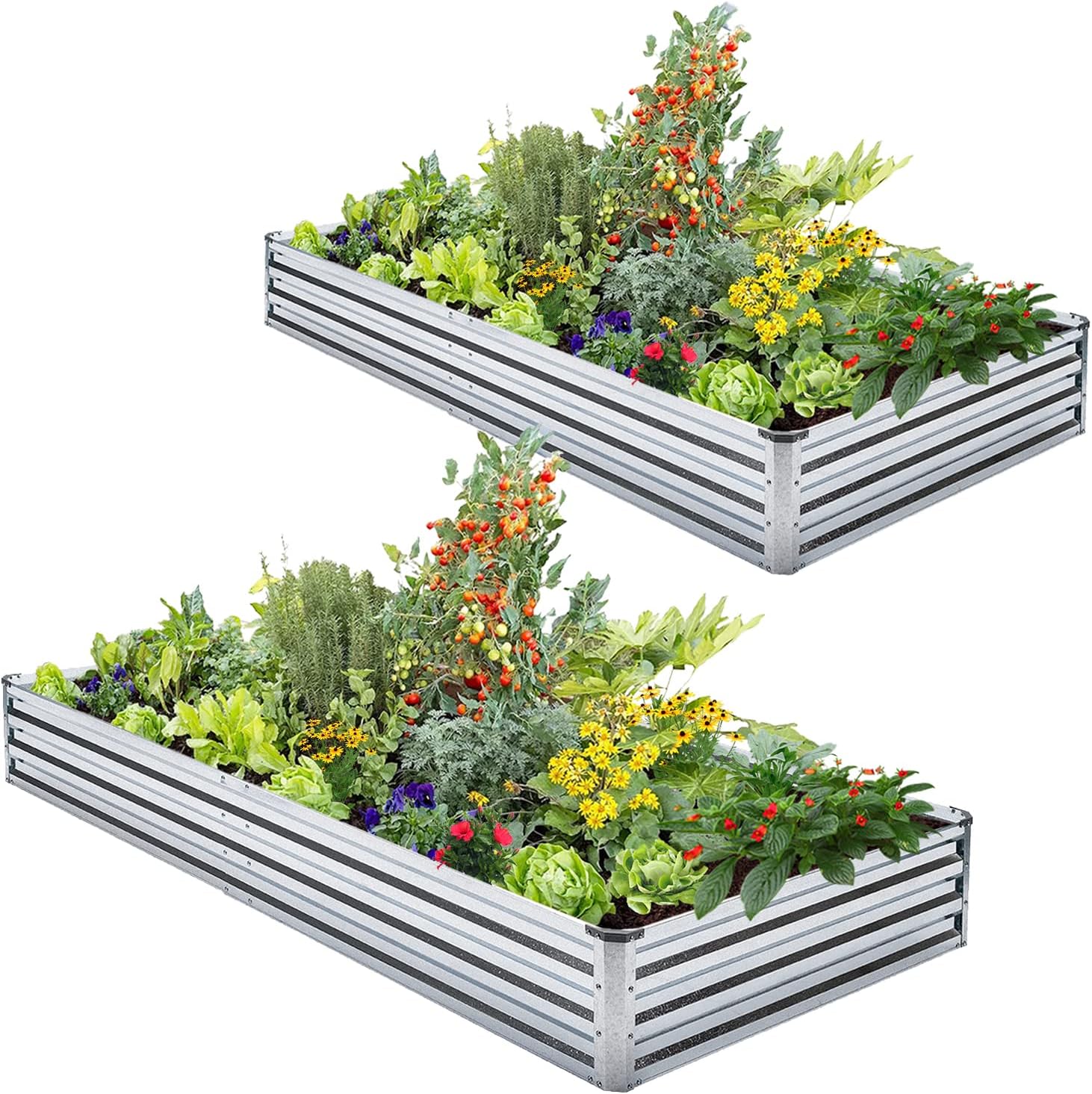 Planter Raised Metal - طقم حوض زراعة معدني مجلفن (عبوة
