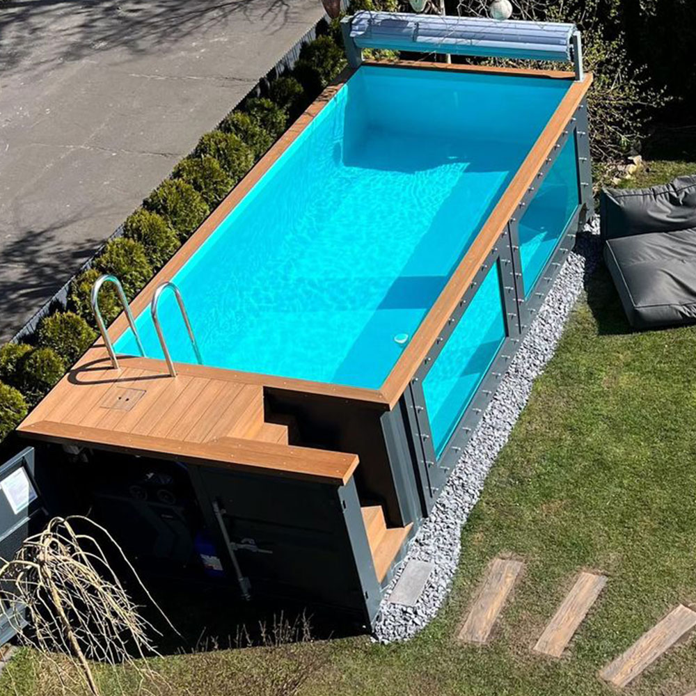 Outdoor Furniture For Pool - حوض سباحة خارجي فاخر كبير من