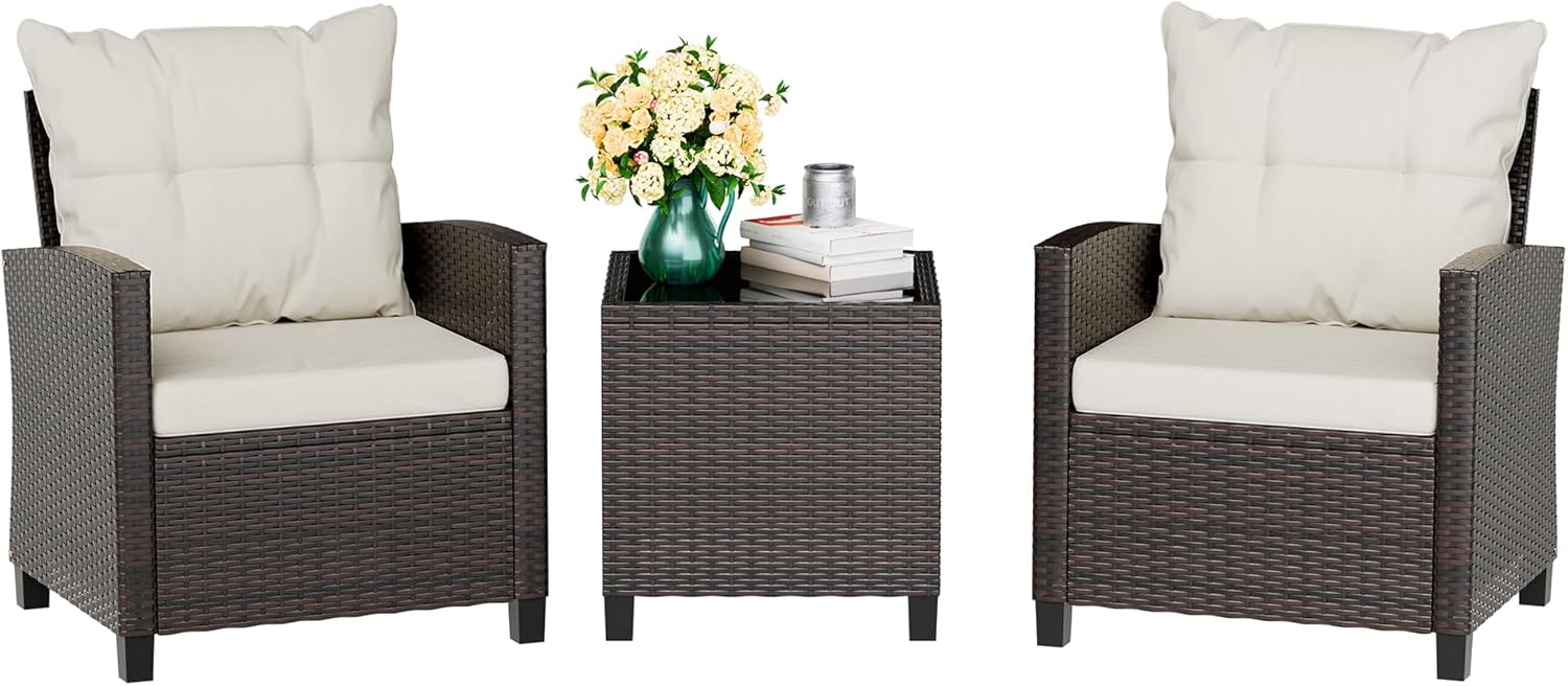 Outdoor Furniture Balcony - طقم بيسترو من الخيزران المضغوط المكون