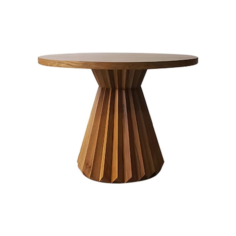 Outdoor Furniture For Cafe - طاولة طعام دائرية عصرية من خشب