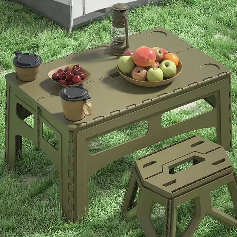 Outdoor Furniture Exhibition - طاولة تخييم بلاستيكية ممتدة قابلة للطي