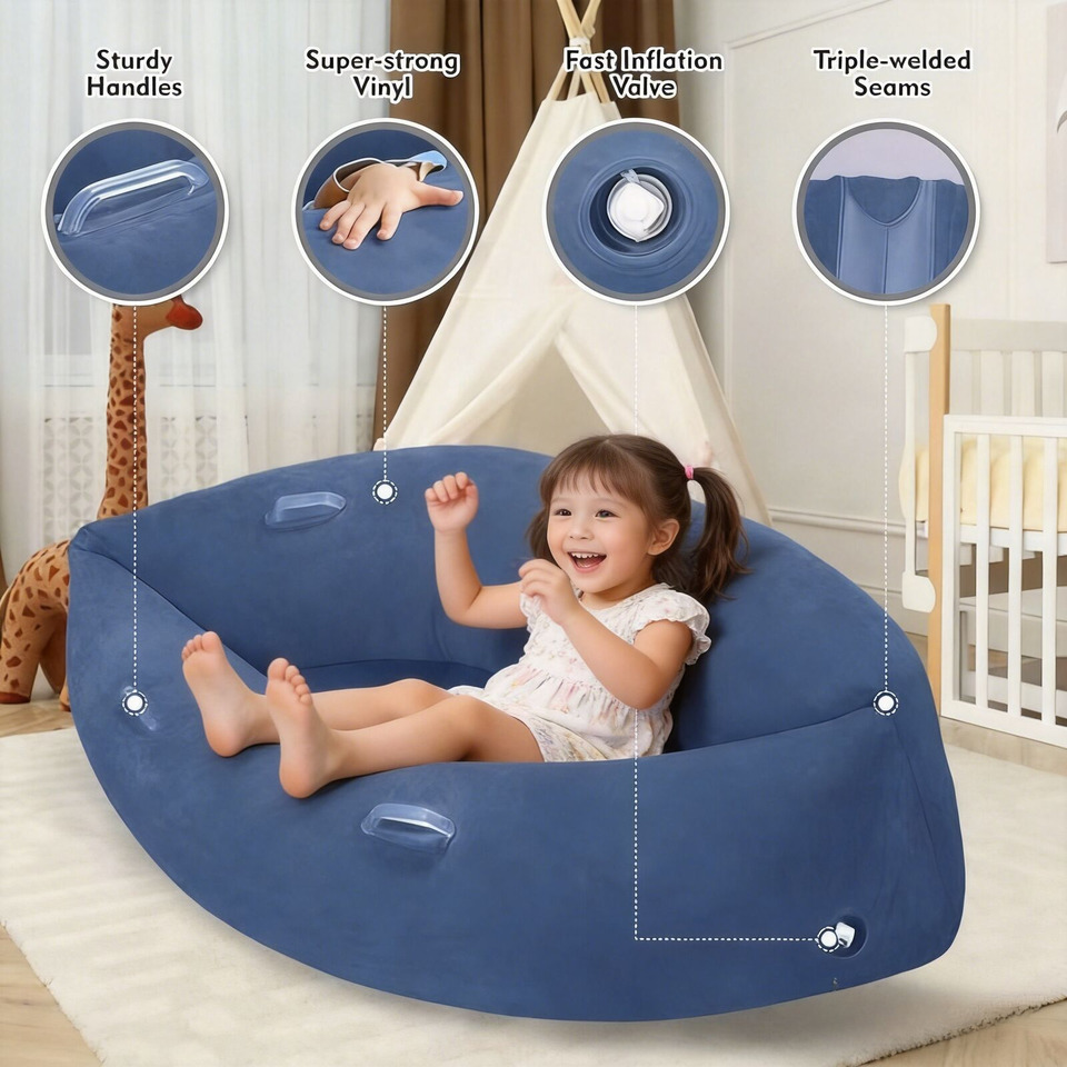 Outdoor Furniture Zone - كرسي استرخاء محمول قابل للطي للأطفال،