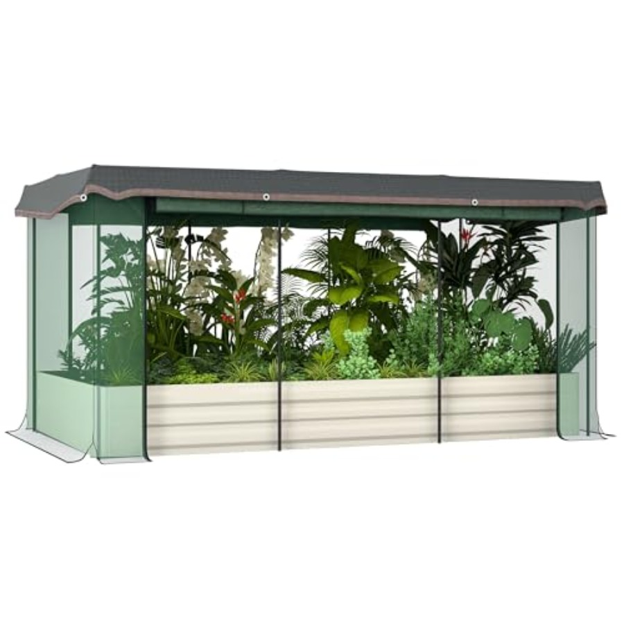 Planter Raised Metal - حوض زراعة معدني مجلفن مقاس 7.3