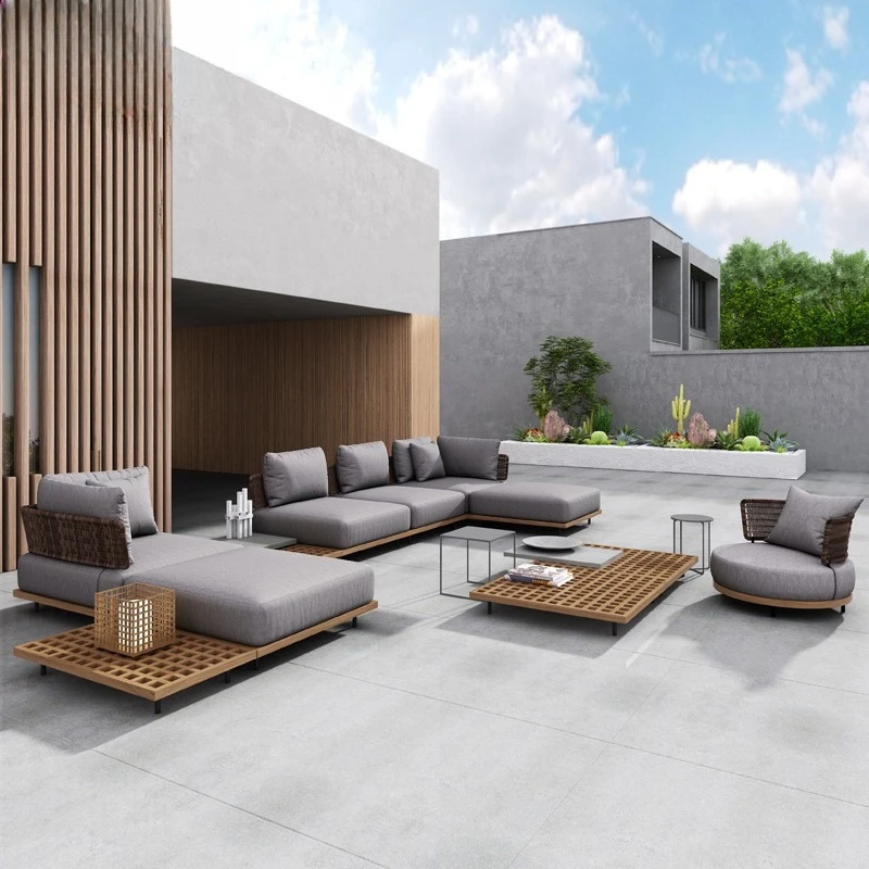 أريكة خارجية للفيلا والفناء، ت - مراجعة Outdoor Furniture Teak وسعره