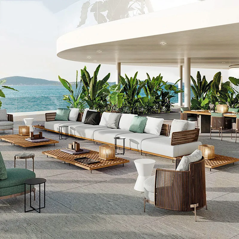 أريكة خارجية للفيلا والفناء، ت - مراجعة Outdoor Furniture Teak وسعره