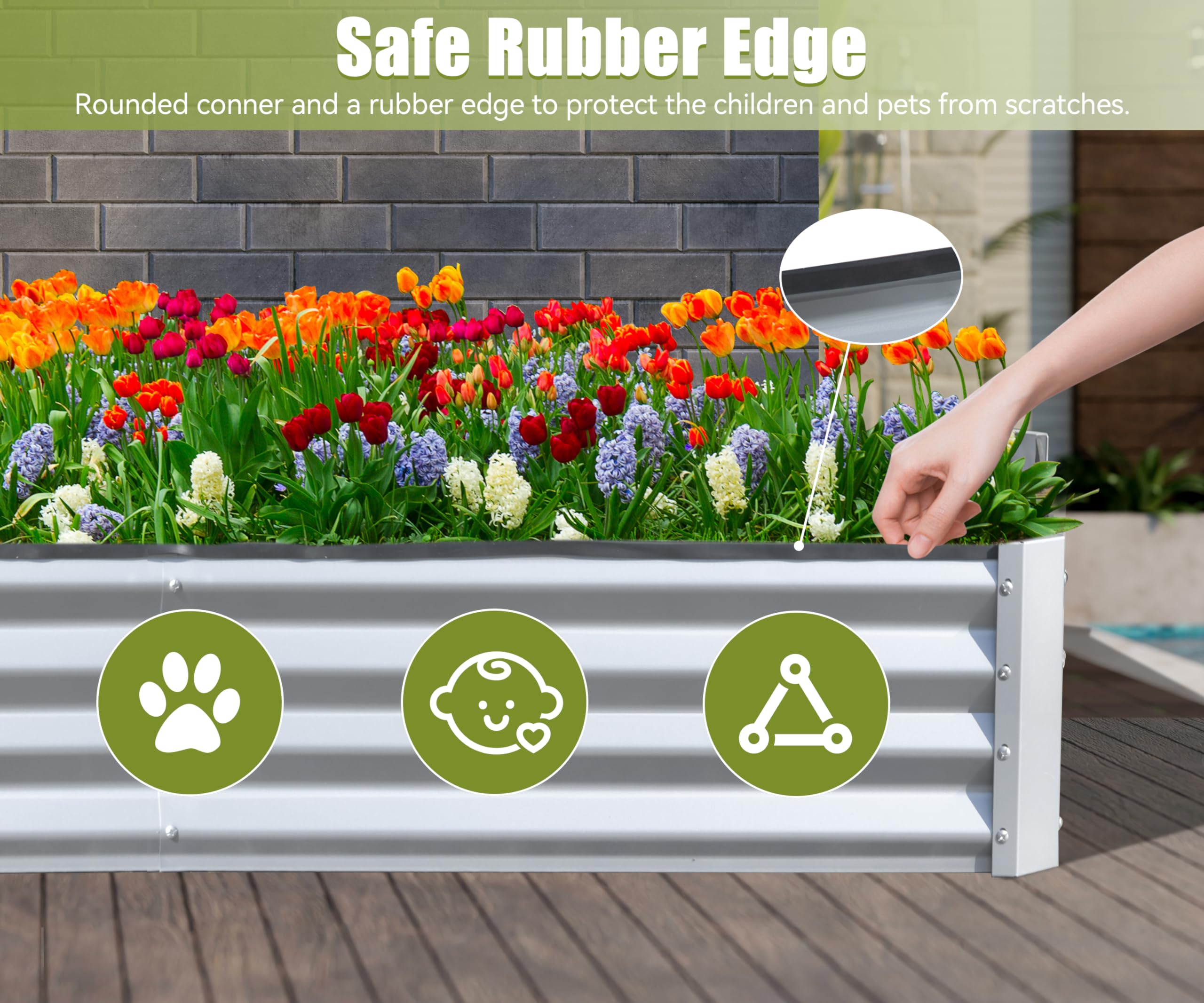 حوض زراعة مرتفع مجلفن 6×3×1 قد - مراجعة Planter Raised Metal وسعره