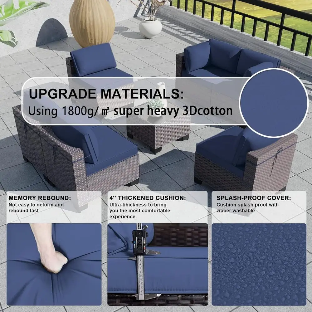 طقم أثاث خارجي مكون من 7 قطع،  - مراجعة Outdoor Furniture Balcony وسعره