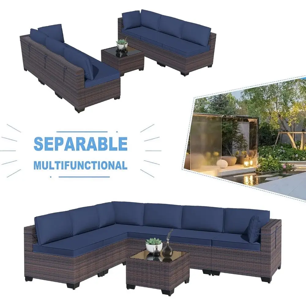 طقم أثاث خارجي مكون من 7 قطع،  - مراجعة Outdoor Furniture Balcony وسعره