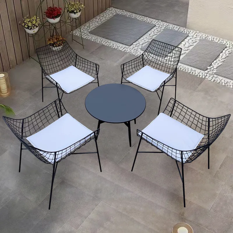 طقم طاولة وكراسي من الحديد الم - مراجعة Outdoor Furniture For Cafe وسعره
