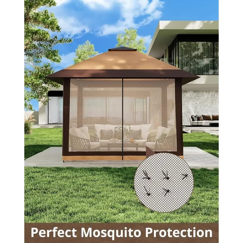 جازيبو خارجي 13×13 مع غطاء شبك - مراجعة Outdoor Furniture Balcony وسعره