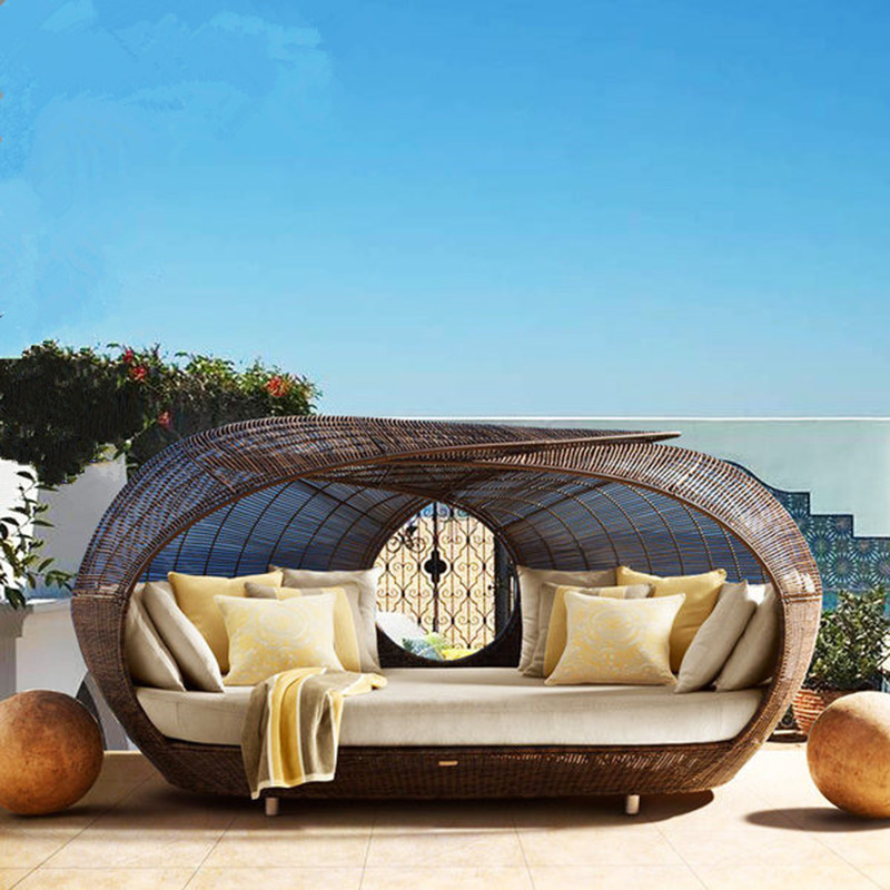 سرير نهاري نصف دائري من الراتا - مراجعة Outdoor Furniture In Sale وسعره
