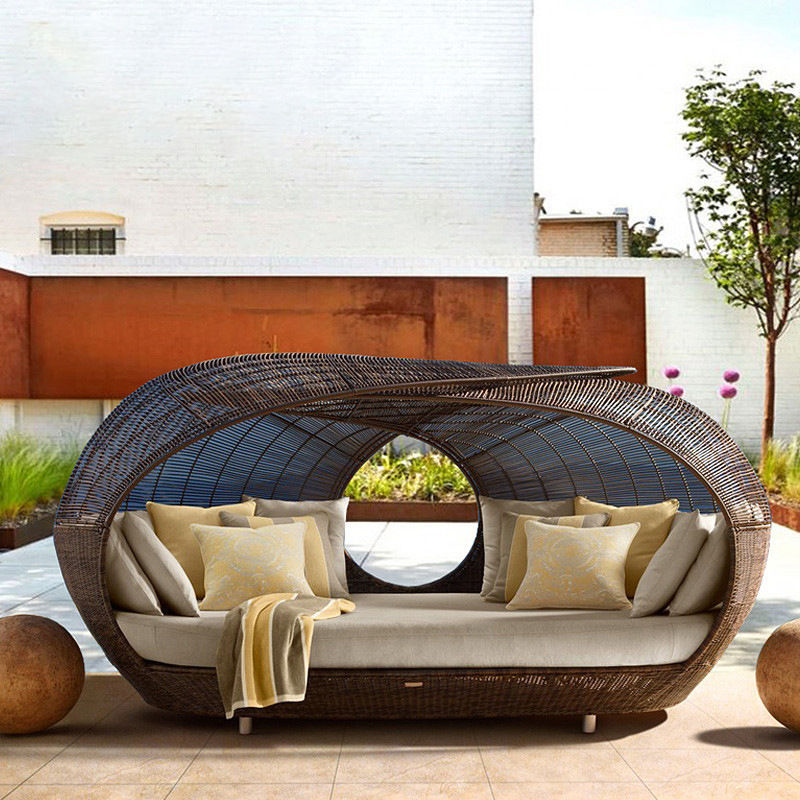 سرير نهاري نصف دائري من الراتا - مراجعة Outdoor Furniture In Sale وسعره