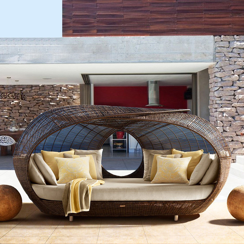 سرير نهاري نصف دائري من الراتا - مراجعة Outdoor Furniture In Sale وسعره