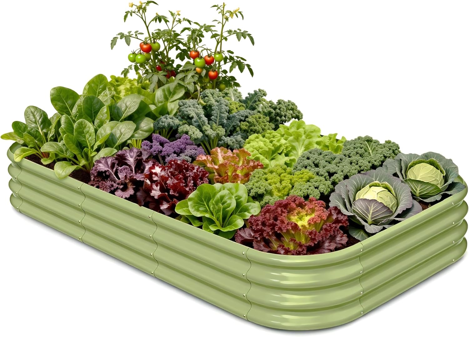 حوض زراعة مرتفع مجلفن 8×4×1 قد - مراجعة Planter Raised Metal وسعره