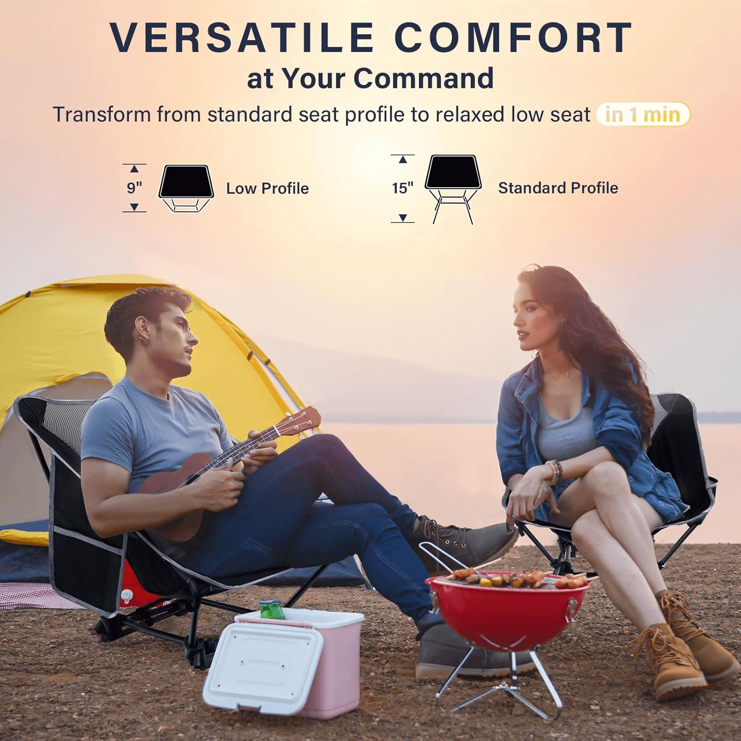 كرسي تخييم خفيف الوزن، كرسي تخ - مراجعة Outdoor Furniture Recliner Set وسعره