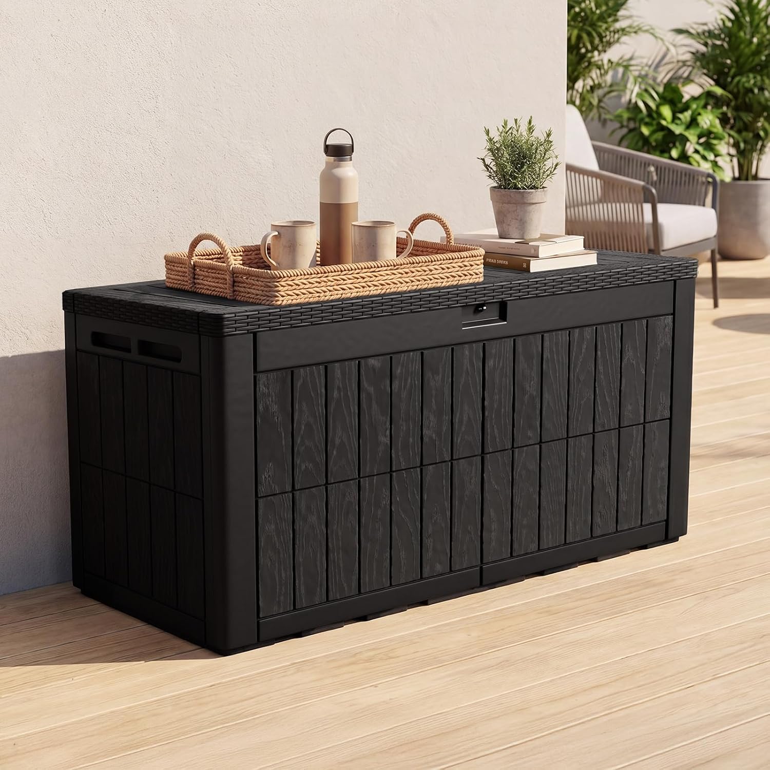 صندوق تخزين خارجي كبير سعة 120 - مراجعة Outdoor Furniture For Pool وسعره