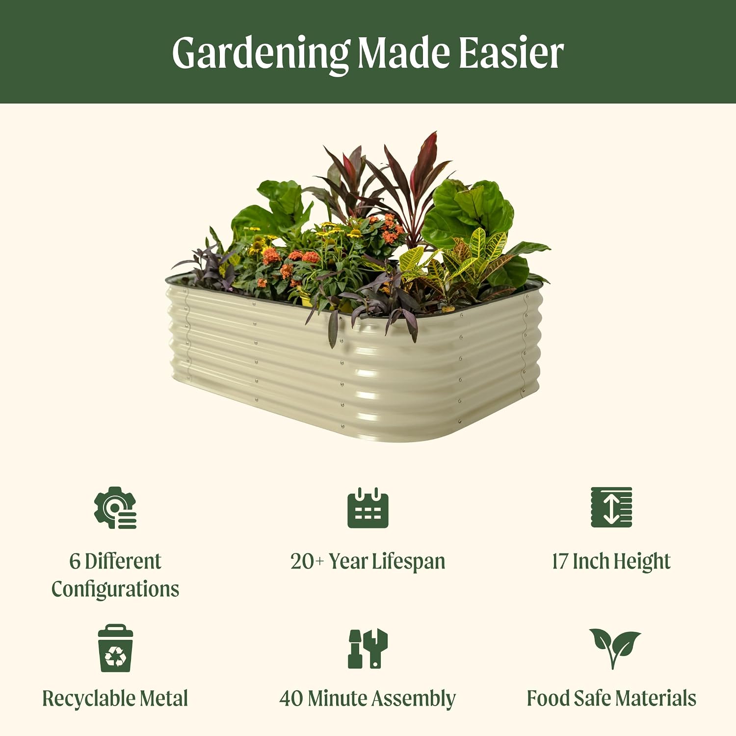 حوض زراعة معدني مرتفع متعدد ال - مراجعة Planter Raised Metal وسعره