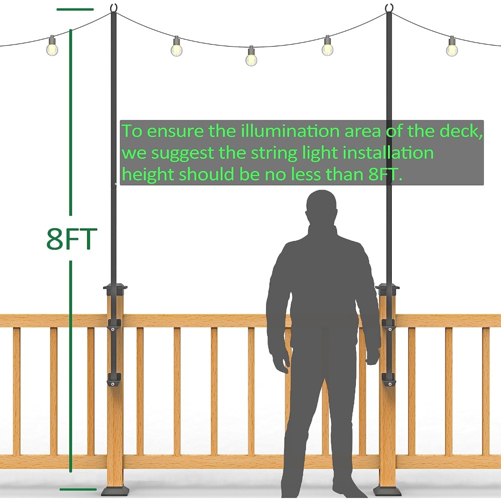 عبوتان من أقطاب إضاءة الخيط -  - مراجعة Outdoor Furniture In وسعره
