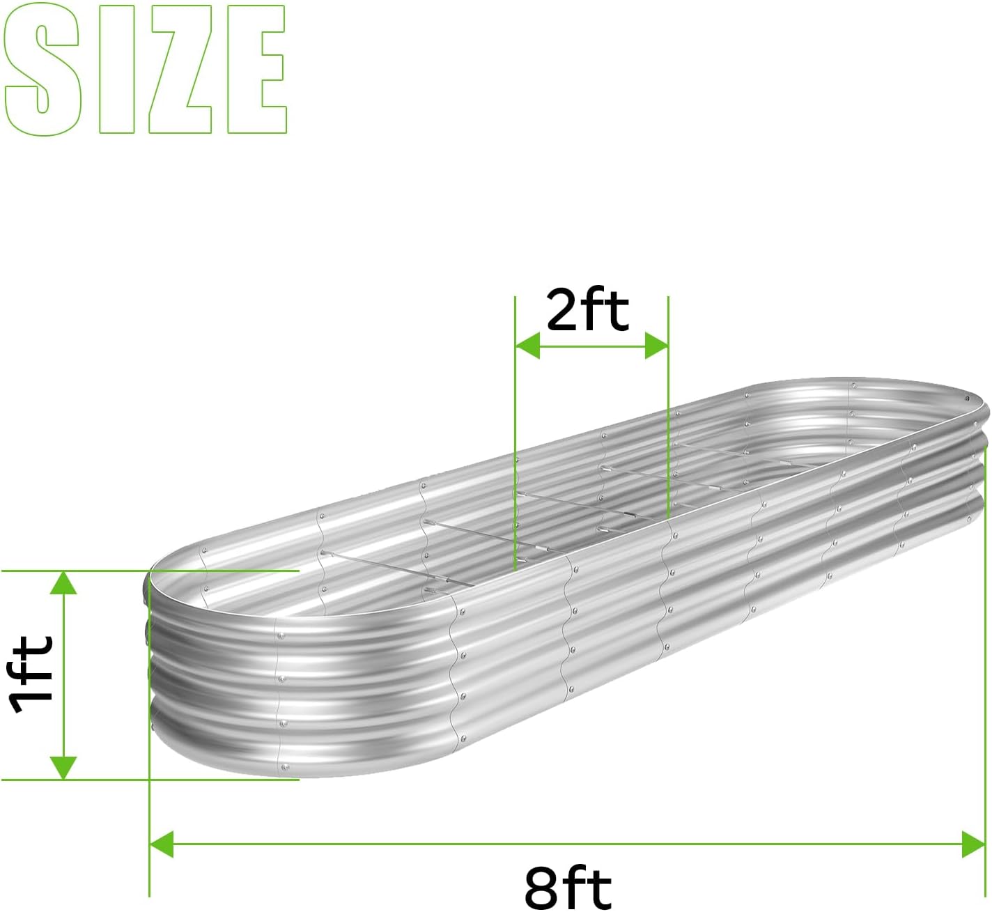 حوض زراعة مرتفع مجلفن بطول 8 أ - مراجعة Planter Raised Metal وسعره