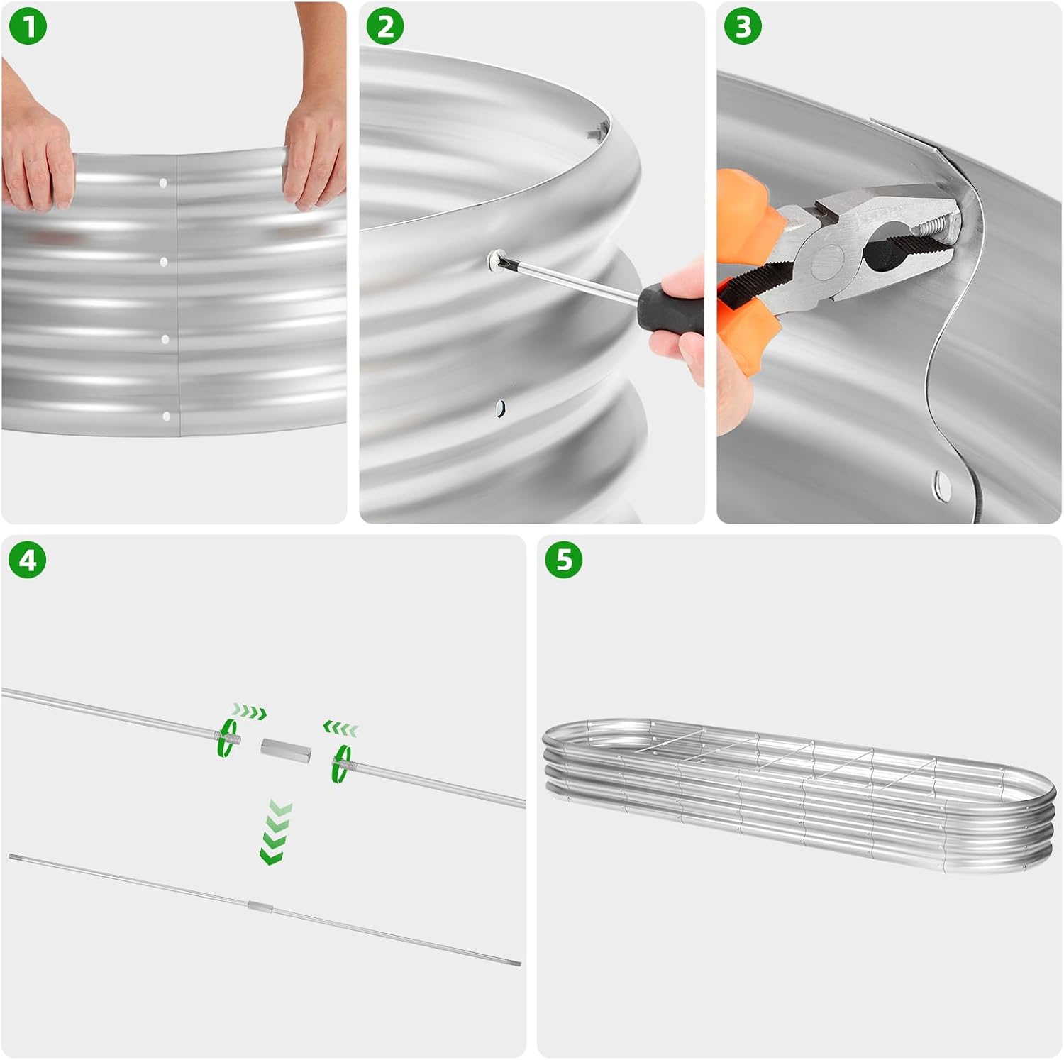 حوض زراعة مرتفع مجلفن بطول 8 أ - مراجعة Planter Raised Metal وسعره