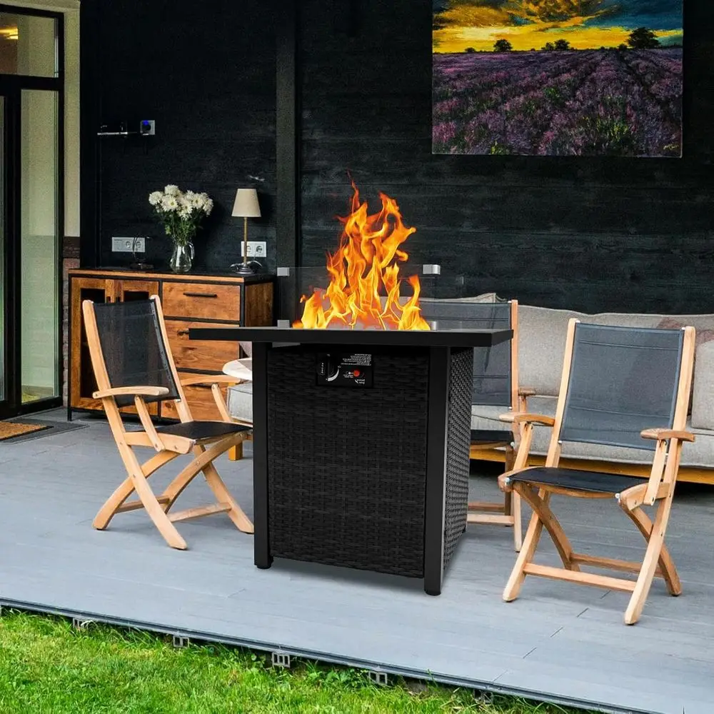 طقم أثاث خارجي من الخوص، أريكة - مراجعة Outdoor Furniture Fire Pit Set وسعره