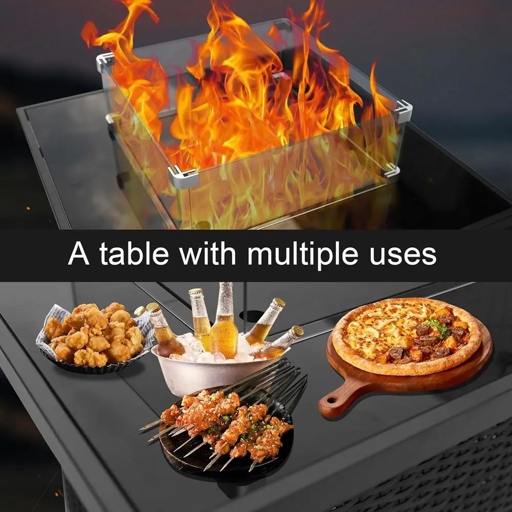 طقم أثاث خارجي من الخوص، أريكة - مراجعة Outdoor Furniture Fire Pit Set وسعره