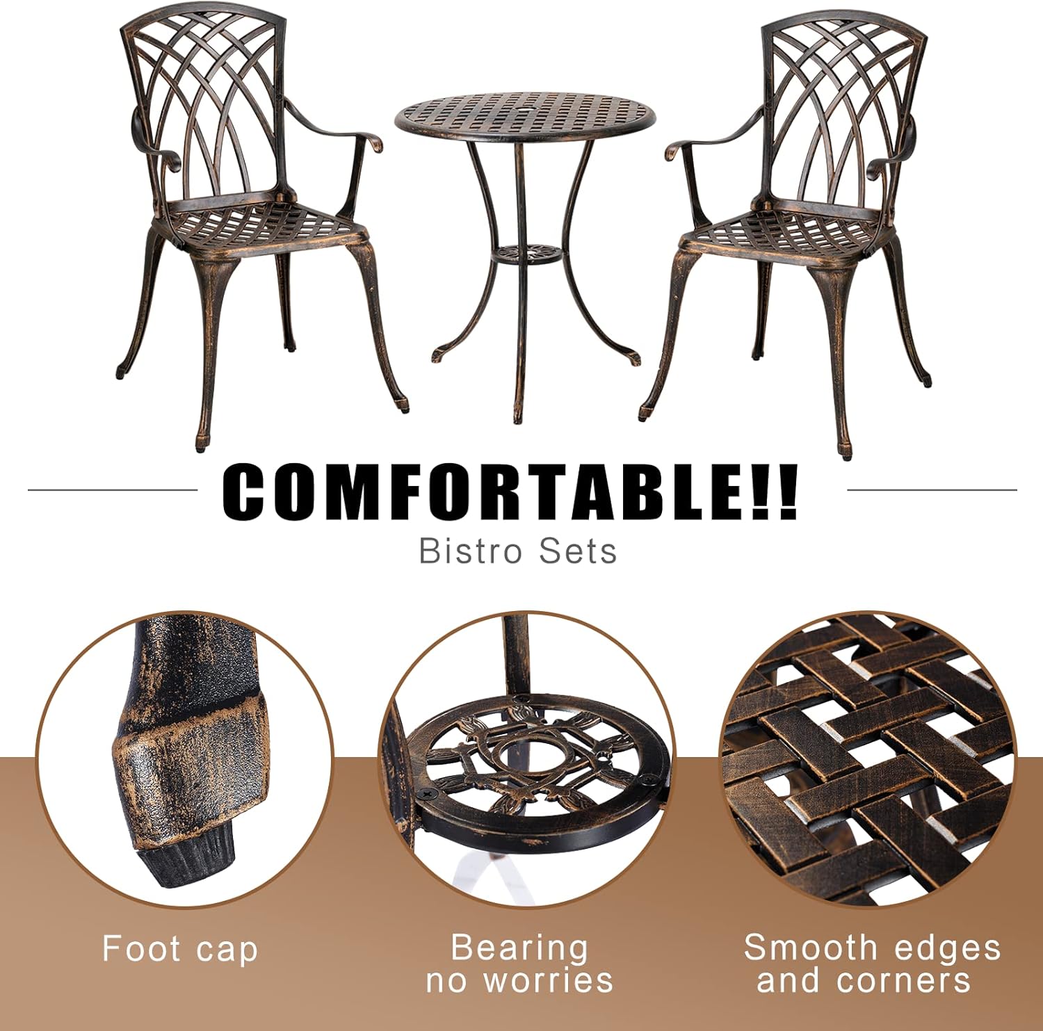طقم بيسترو خارجي من 3 قطع مصنو - مراجعة Outdoor Furniture Balcony وسعره