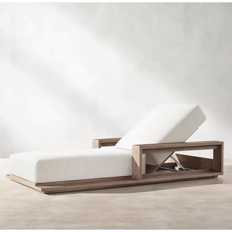 كرسي استلقاء خشبي للشاطئ وحمام - مراجعة Outdoor Furniture In Sale وسعره