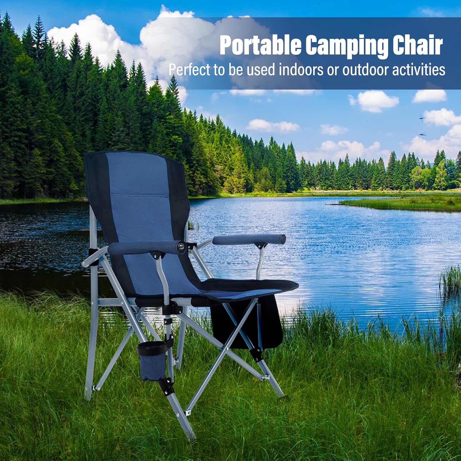 كرسي تخييم خارجي قابل للطي ومح - مراجعة Outdoor Furniture Recliner Set وسعره