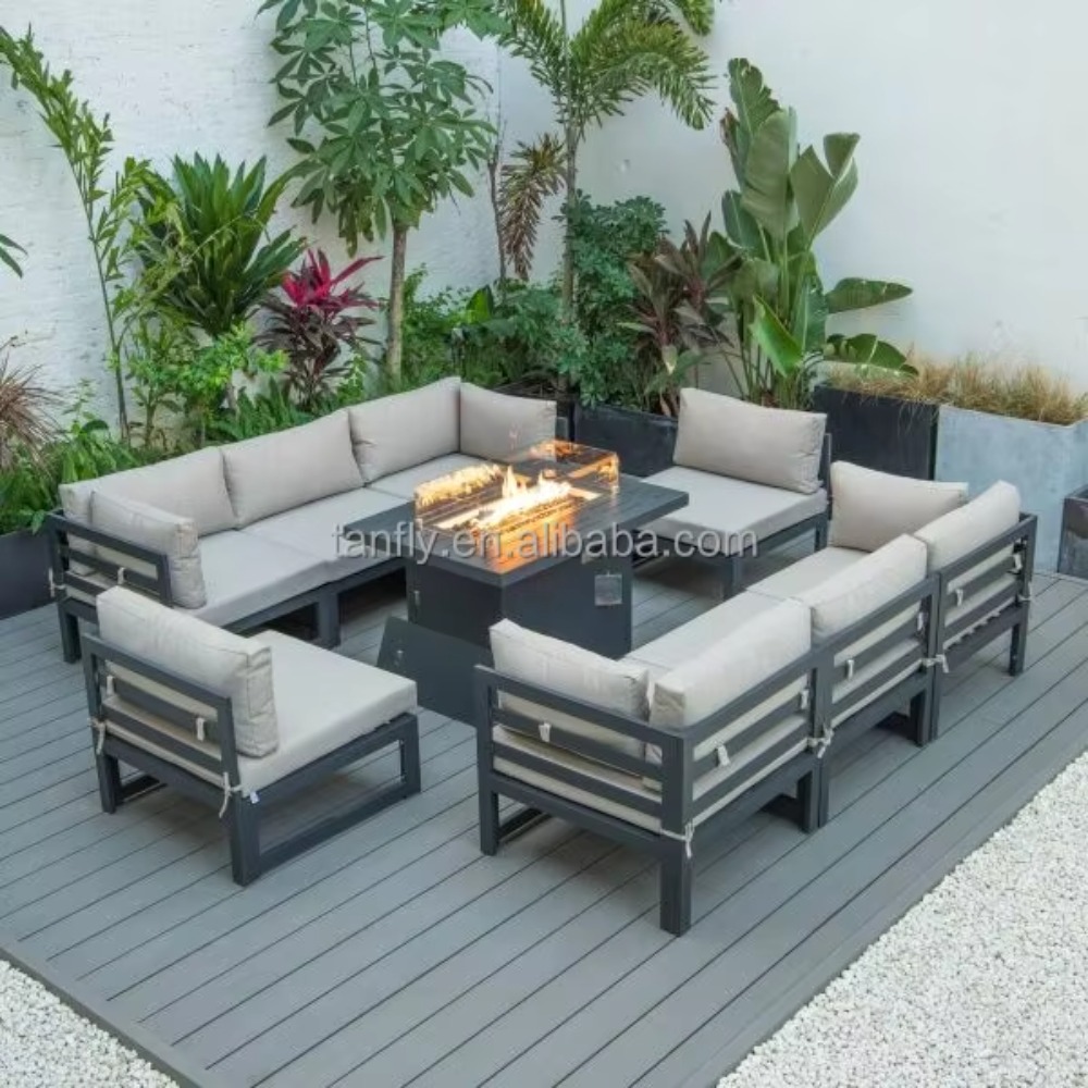 طقم أثاث خارجي للفنادق والفلل، - مراجعة Outdoor Furniture Fire Pit Set وسعره