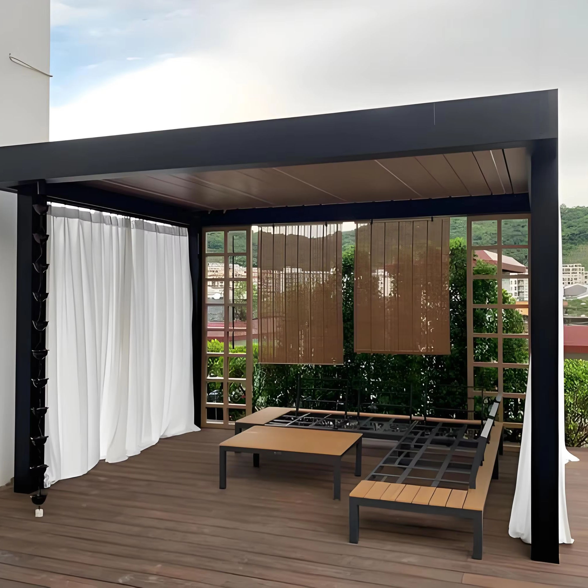 بيرجولا مستطيلة من سبائك الألو - مراجعة Outdoor Furniture For Pool وسعره