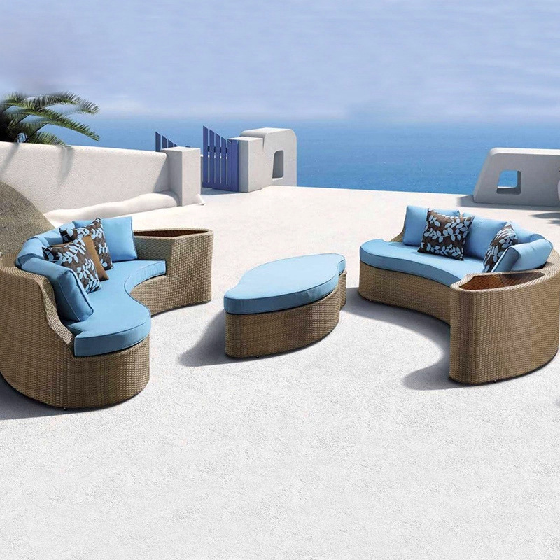 أريكة مستديرة من الروطان، أريك - مراجعة Outdoor Furniture Exhibition وسعره