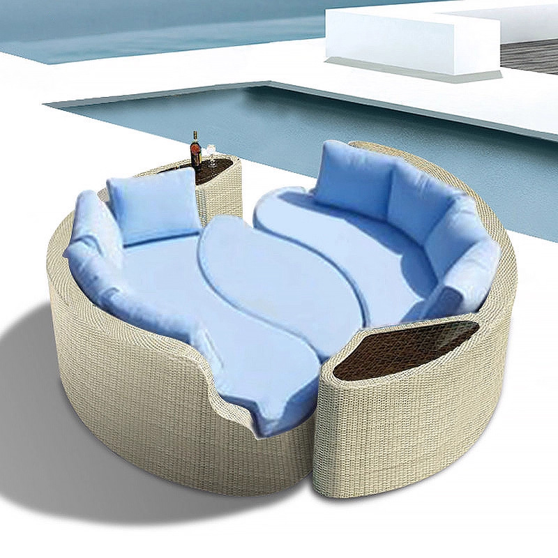 أريكة مستديرة من الروطان، أريك - مراجعة Outdoor Furniture Exhibition وسعره