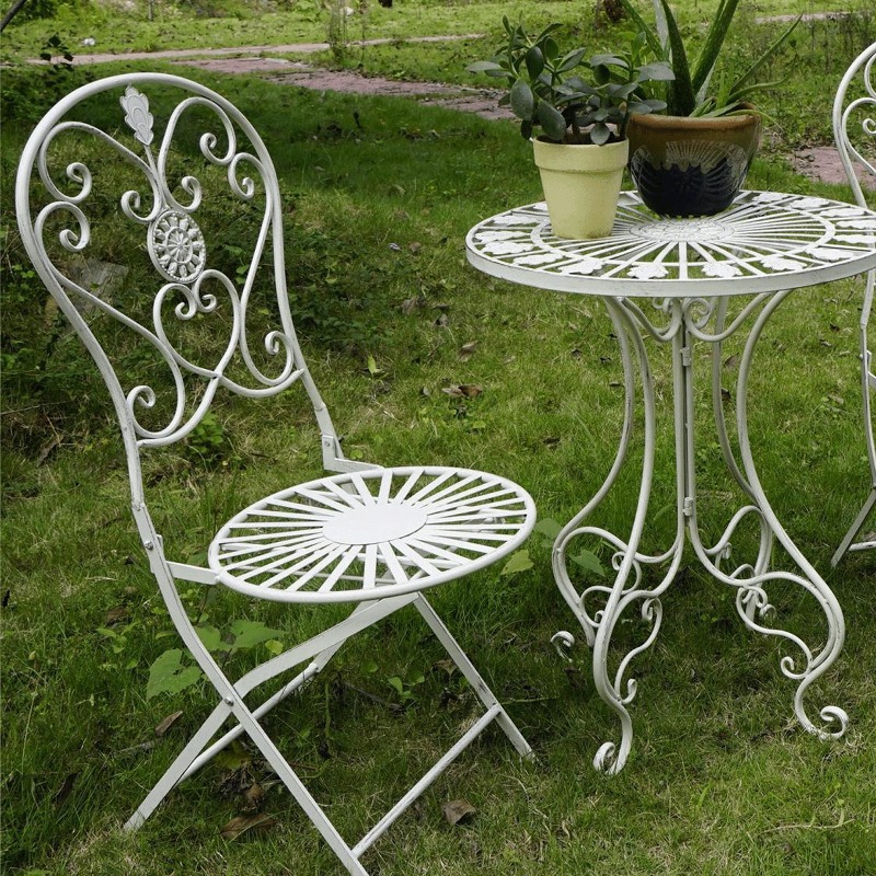 طاولة وكراسي حديدية فرنسية عتي - مراجعة Outdoor Furniture For Cafe وسعره