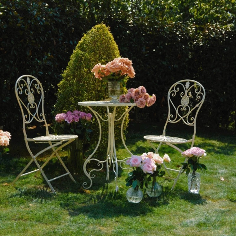 طاولة وكراسي حديدية فرنسية عتي - مراجعة Outdoor Furniture For Cafe وسعره