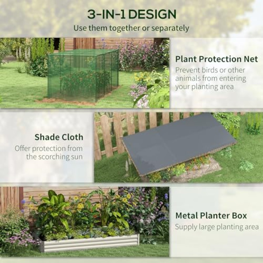 حوض زراعة معدني مجلفن مقاس 7.3 - مراجعة Planter Raised Metal وسعره
