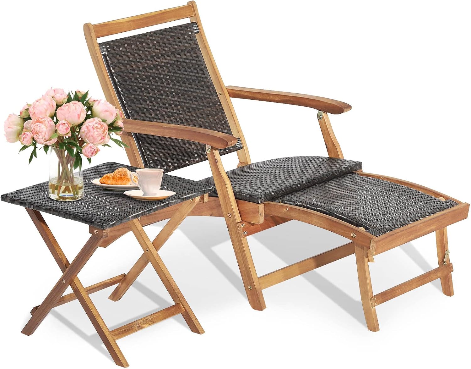 طقم كرسي استرخاء قابل للطي للف - مراجعة Outdoor Furniture Recliner Set وسعره