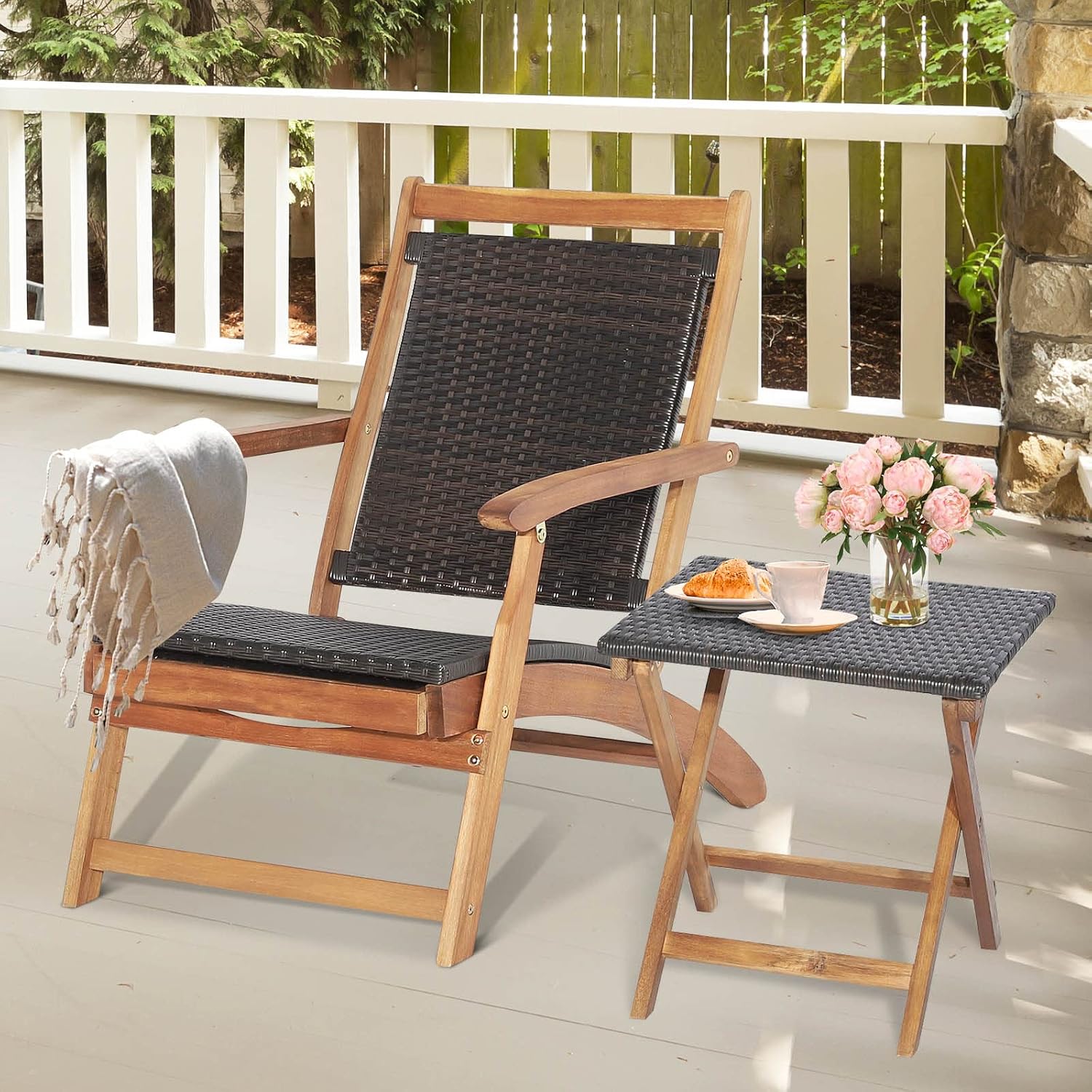 طقم كرسي استرخاء قابل للطي للف - مراجعة Outdoor Furniture Recliner Set وسعره