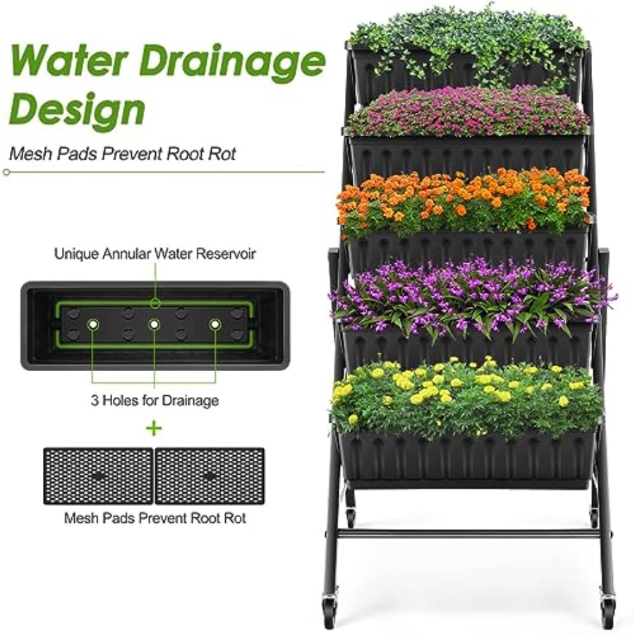حوض زراعة عمودي مرتفع للاستخدا - مراجعة Planter Raised Metal وسعره
