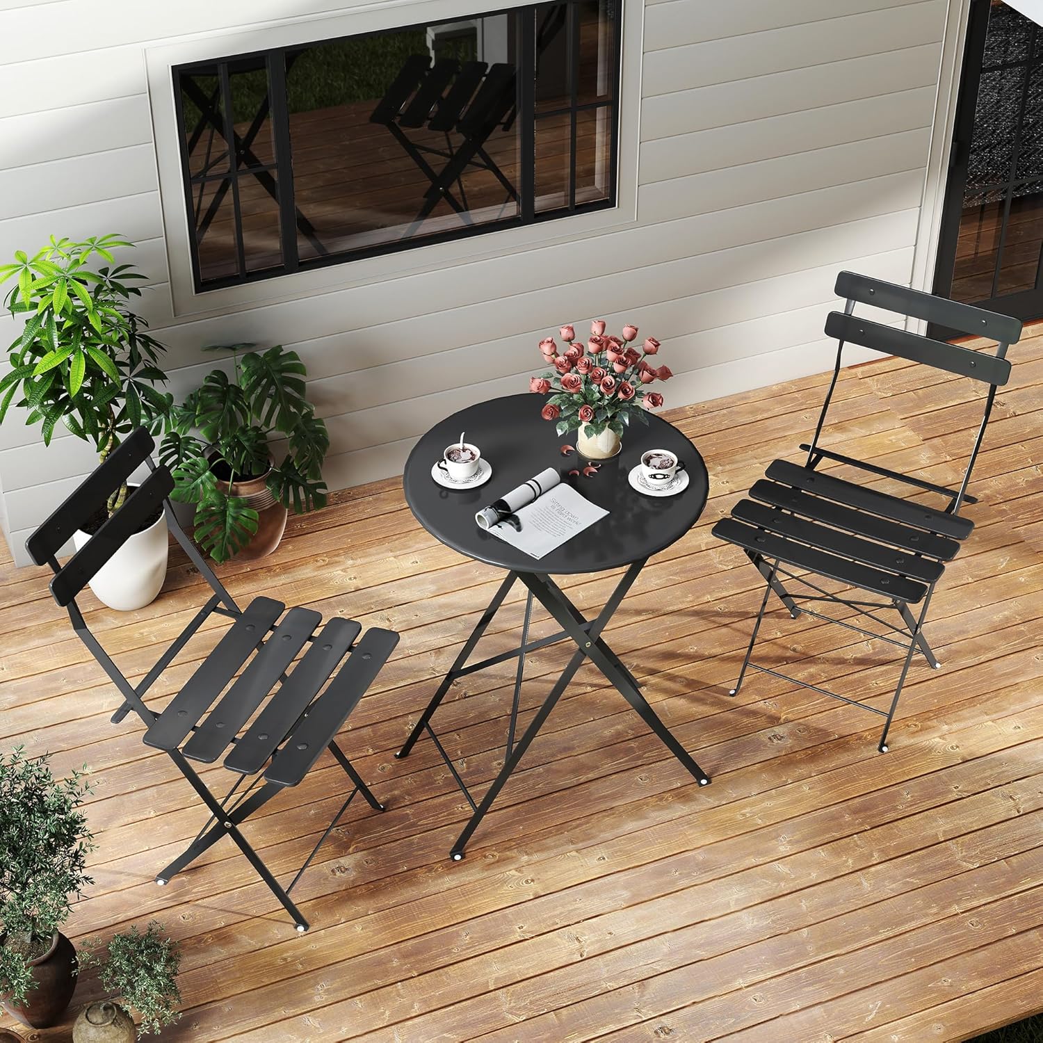 طقم بيسترو خارجي قابل للطي من  - مراجعة Outdoor Furniture Balcony وسعره