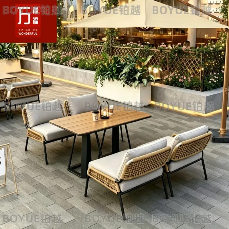 طقم أثاث خارجي من الراتان يشمل - مراجعة Outdoor Furniture For Cafe وسعره