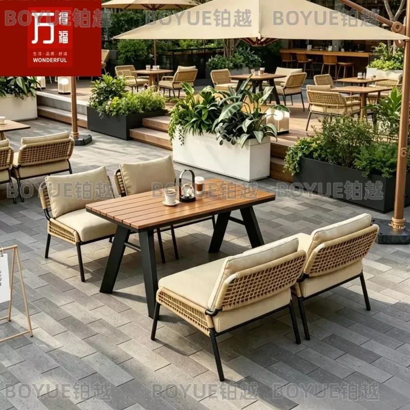 طقم أثاث خارجي من الراتان يشمل - مراجعة Outdoor Furniture For Cafe وسعره