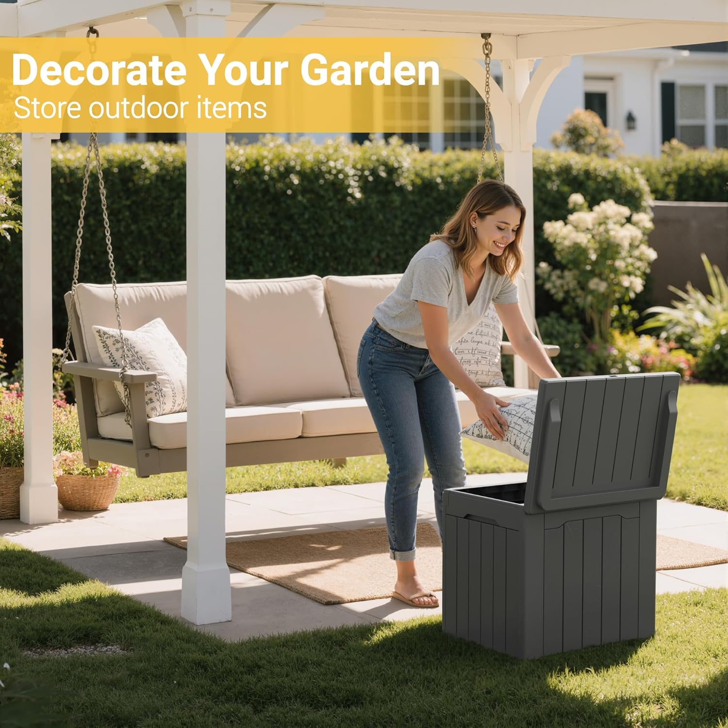 صندوق تخزين خارجي سعة 31 جالون - مراجعة Outdoor Furniture For Pool وسعره