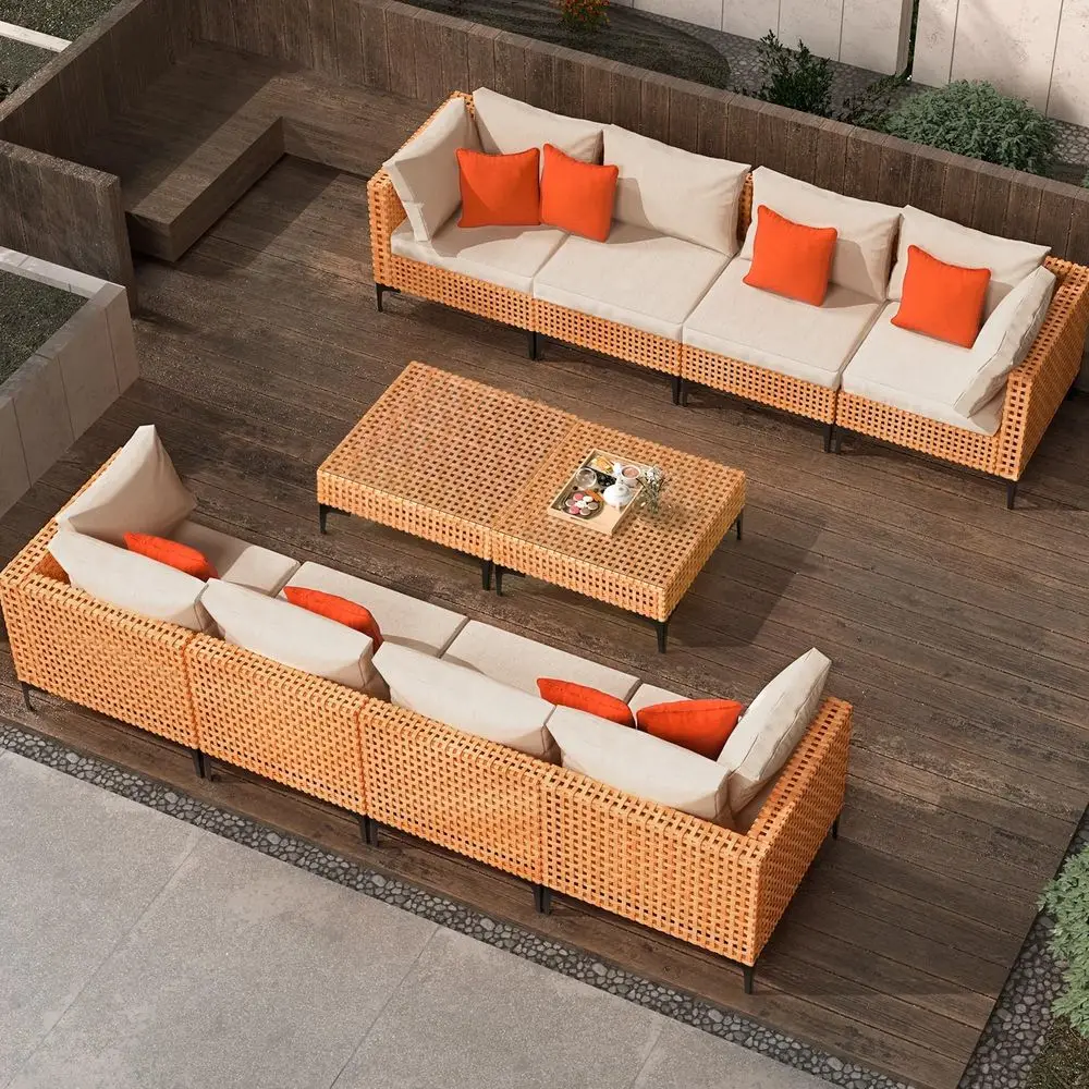 طقم أثاث خارجي مكون من 10 قطع  - مراجعة Outdoor Furniture Balcony وسعره