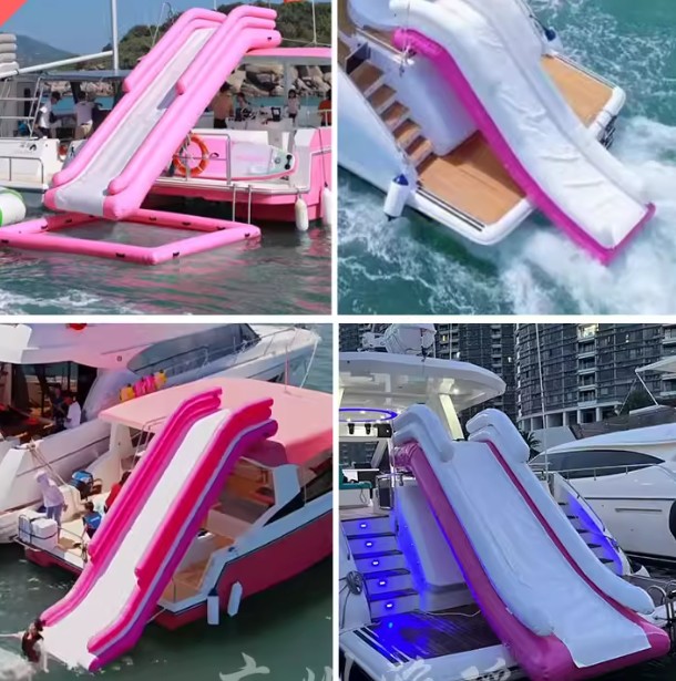 منزلق مائي قابل للنفخ مع مظلة  - مراجعة Outdoor Furniture For Pool وسعره