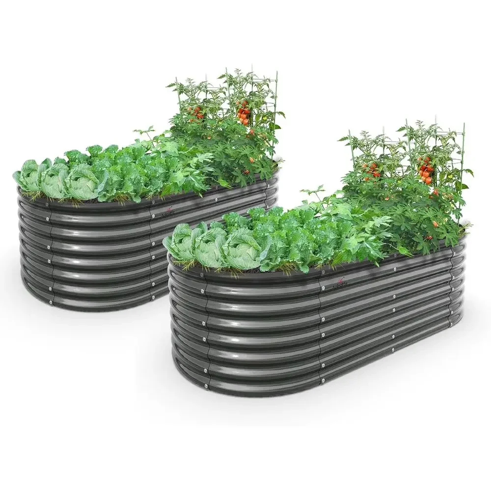 أحواض زراعة معدنية مجلفنة بيضا - مراجعة Planter Raised Metal وسعره