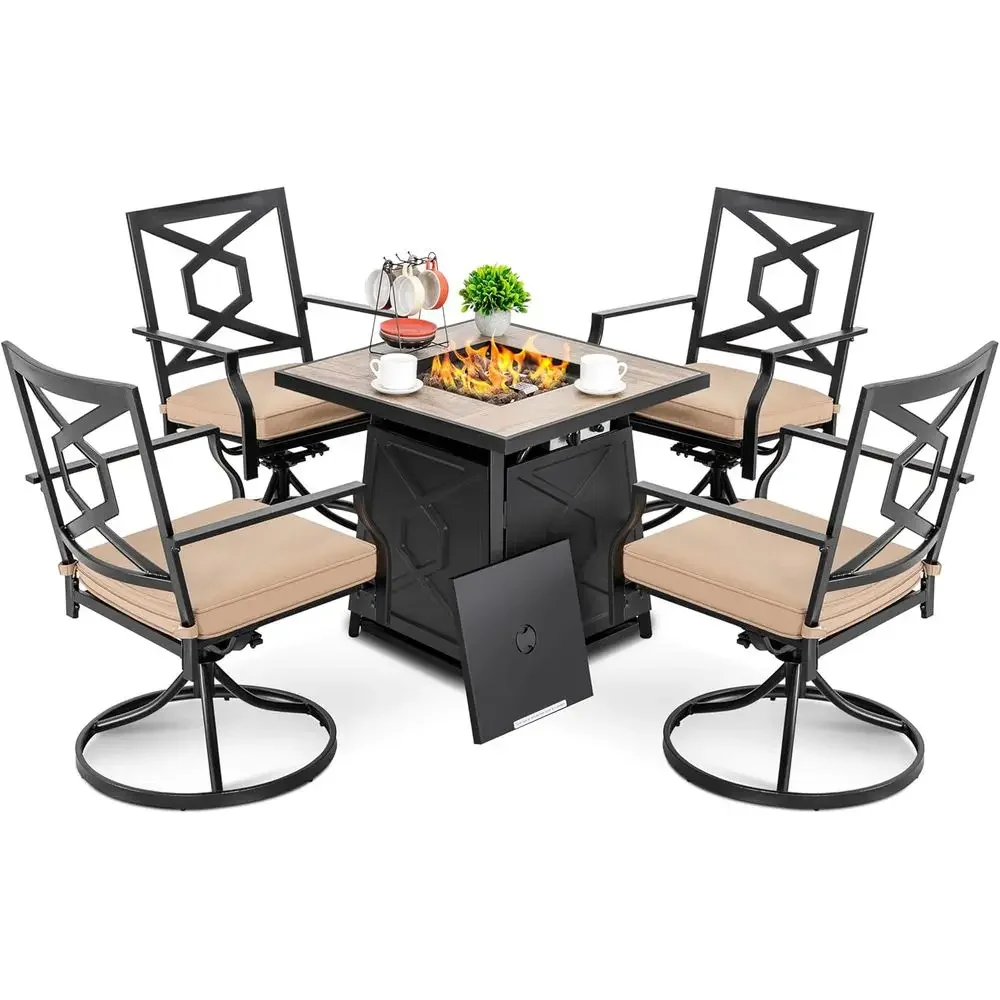 طقم أثاث خارجي مكون من 5 قطع م - مراجعة Outdoor Furniture Fire Pit Set وسعره