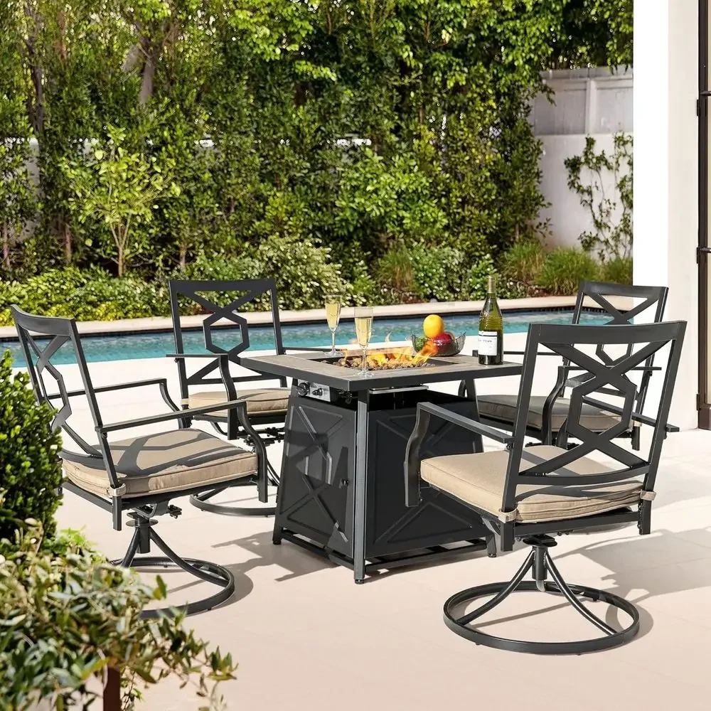 طقم أثاث خارجي مكون من 5 قطع م - مراجعة Outdoor Furniture Fire Pit Set وسعره